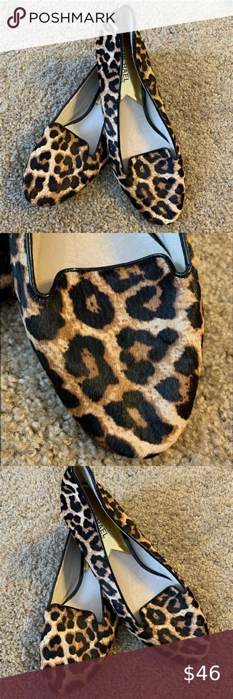 New Genuine Michael Kors Leopard Flat Shoes Leopard Shoes Flats Michael Kors Shoes Flats