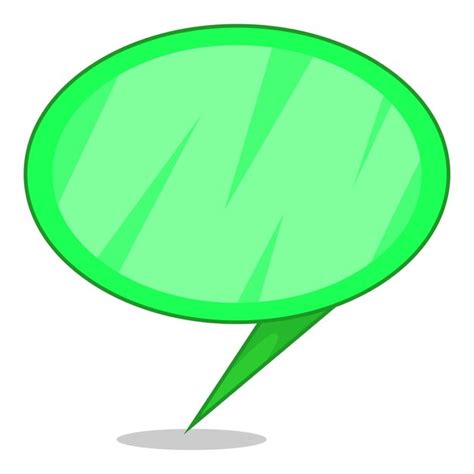Premium Vector Green Speech Bubble Icon Cartoon Illustration Of Green