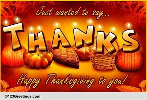 Thanksgiving Thanks Free Thank You Ecards Greeting Cards 123 Greetings