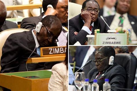 Zimbabwe Despot Robert Mugabes Aides Deny He Is Napping After He Is Repeatedly Snapped Slumped