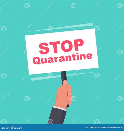 Stop Quarantine No Entry Red Round Stamp Vector Information Template Stock Image