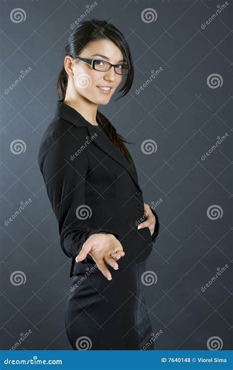 Attractive Businesswoman Presenting Stock Photo Image Of Adorable