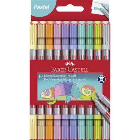 Faber Castell Double Ended Felt Tip Pen Set —10 Pastel Colours