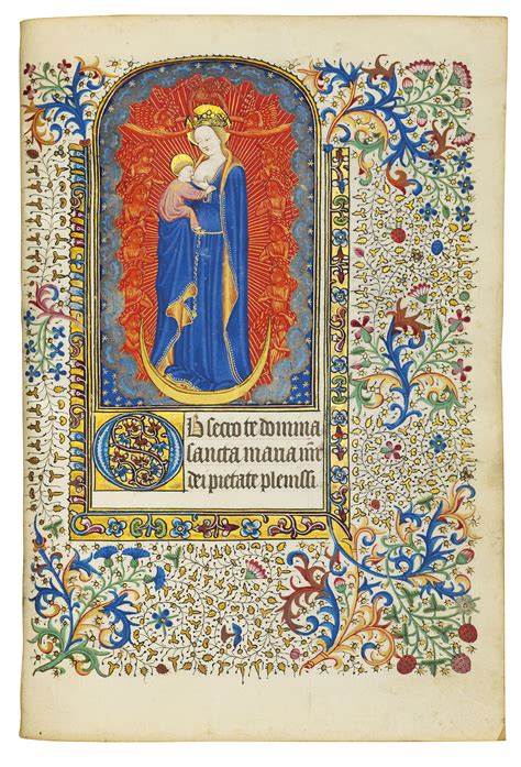 BOOK OF HOURS, in Latin and French, ILLUMINATED MANUSCRIPT ON VELLUM