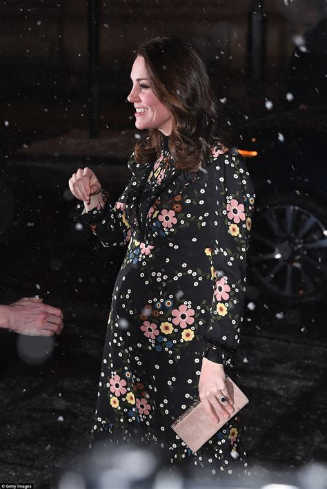 Kate Middleton Braves The Ice At National Portrait Gallery Daily Mail