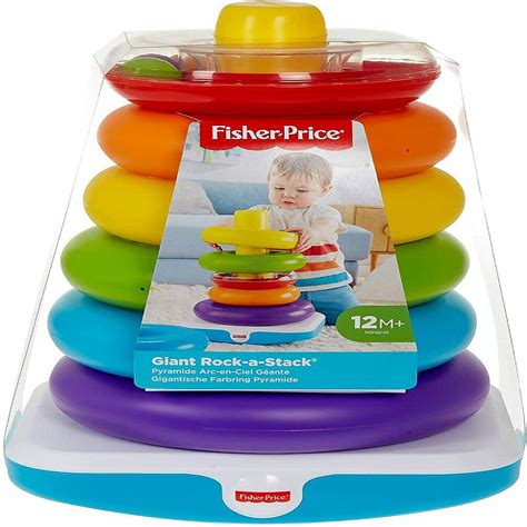 Fisher Price Giant Rock A Stack 14 Inch Tall Stacking Toy With