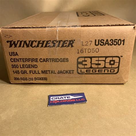200 Round Case Winchester 350 Legend Ammo 145gr Fmj Usa3501 Crate