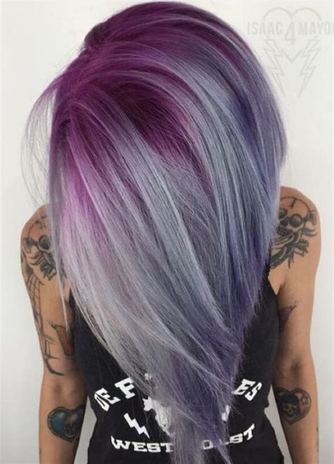 bold  trendy geode hair color ideas styleoholic