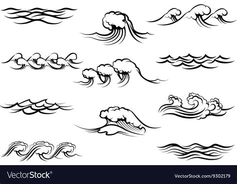 Learn how to draw simple beach pictures using these outlines or print just for coloring. Related image | Ocean drawing, Wave drawing, Waves sketch