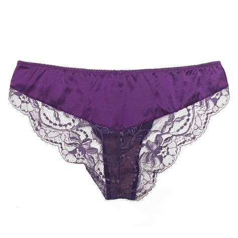 Silk Purple Panties Purple Lace Panties Lace Brief Etsy Uk