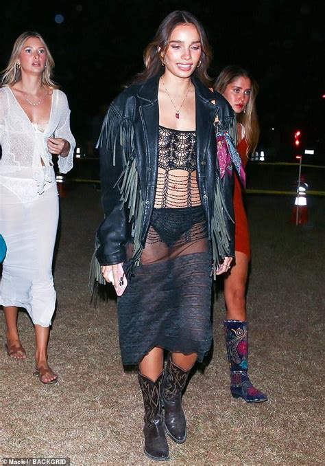 Brooklyn Beckham S Ex Hana Cross Flashes Her Underwear In A Sheer Dress At Coachella Sound