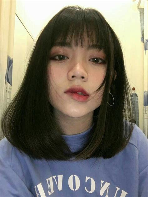 Hairstylecutekorean Cabelo Curto Com Franja Cabelo Curto Com