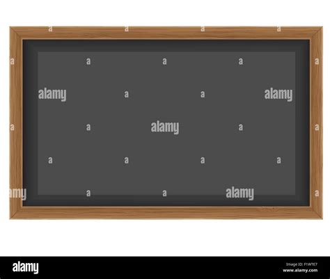 Wooden School Board For Writing Chalk Vector Illustration Isolated On