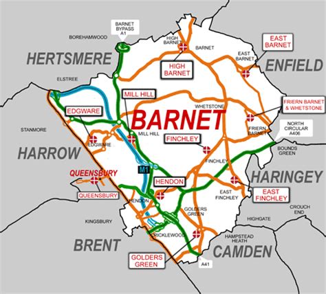 Barnet Map Region Political 