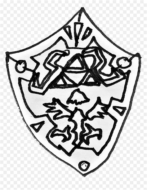 Transparent Hylian Shield Png Hyrule Shield Drawing Png Download Vhv