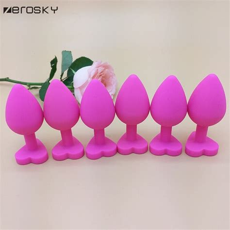 Zerosky New Design Heart Butt Plug Sex Toys For Women Silicone Anal