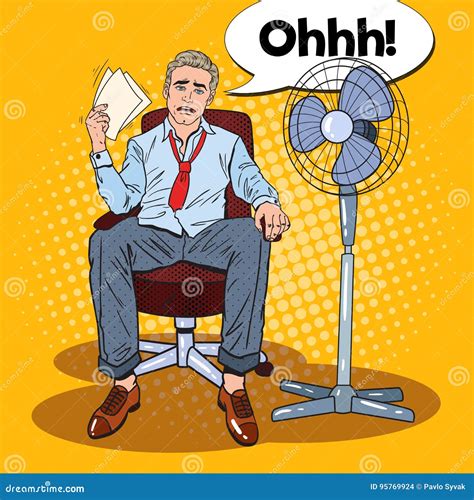Free Clipart Sweating Person With Fan