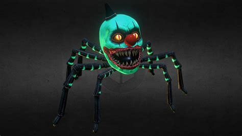 Crazy Carnevil Clown Spider Dark Deception Mnm 3d Model By