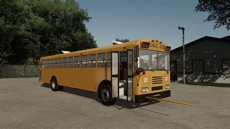 Blue Bird School Bus V10 Fs22 Farming Simulator 22 Mod Fs22 Mod