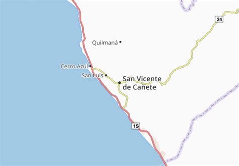 Mapa Michelin San Vicente De Cañete Plano San Vicente De Cañete