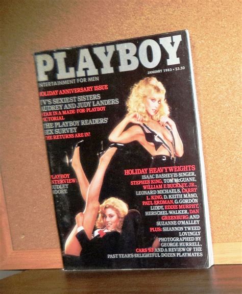 Playboy January Lonny Chin Audrey And Judy Landers Dudley Moore