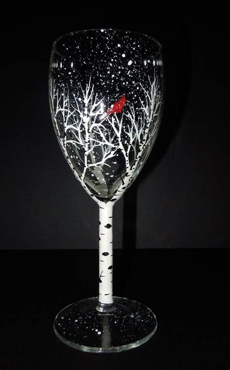 40 Artistic Wine Glass Painting Ideas Bored Art Wine Glass Crafts Christmas Wine Glasses