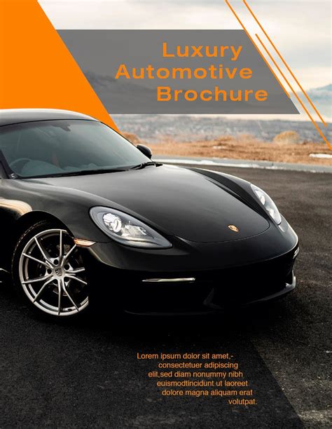 Luxury Automotive Brochure Template Blucactus Usa