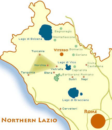 Travel Maps Of The Italian Region Of Lazio Near Rome