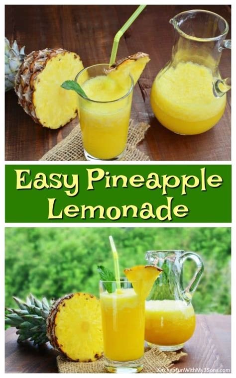 Easy Pineapple Lemonade Kitchen Fun With My 3 Sons