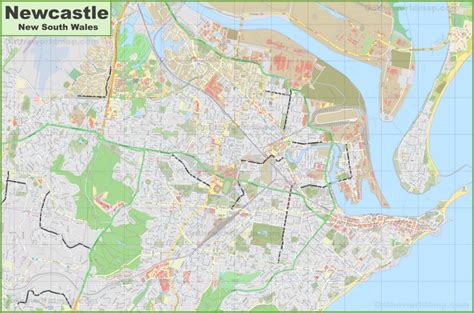 Large Detailed Map Of Newcastle Max 