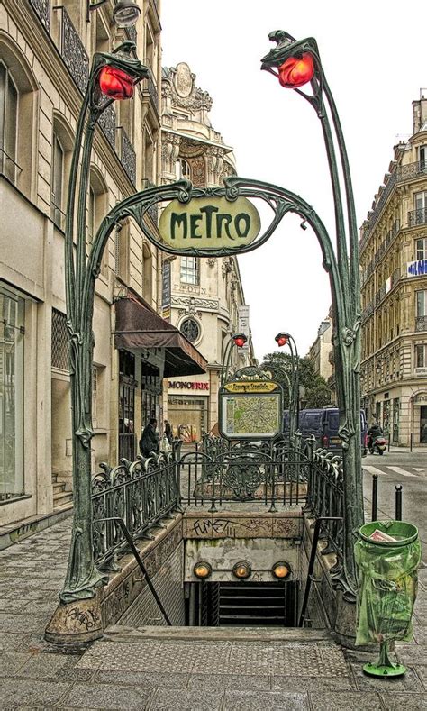 Hector Guimard Entrance To Paris Subway 1899 1904 Art