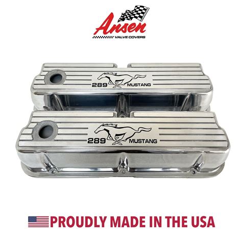 Ford Mustang 289 351 Windsor Valve Covers Polished Aluminum Custom