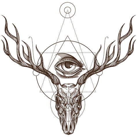 Geometric Deer Skull Td Skulls 16