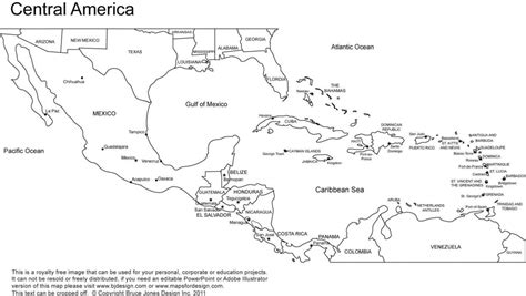 Blank Map Of The Caribbean And Travel Information Download Free