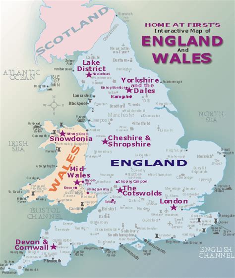 England Wales Map