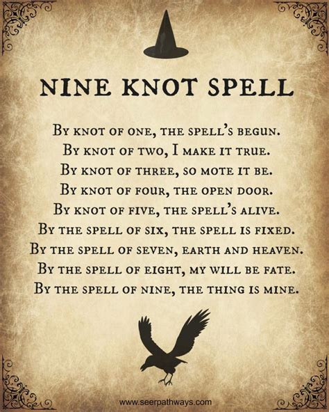 Nine Knot Spell Witchcraft Spell Books Spells Witchcraft Wiccan Spell Book