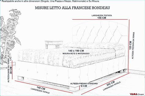 Le due dimensioni differiscono per i 10 cm in lunghezza. Misure Standard Letto Matrimoniale Moderno E Letto ...