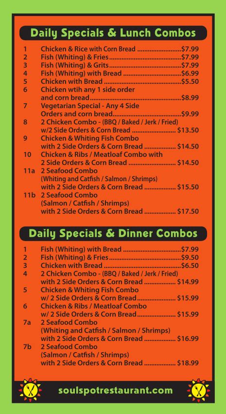 As promised i have assembled the best collection of soul food dinner menus for your thanksgiving feast, christmas and new year's day holiday events. Soul Food and Caribbean Restaurant | Brooklyn, NY