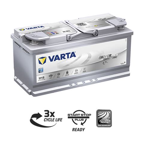 Varta H15 Vrla Agm Battery Type 020 12v 105ah 950en Fits Vw ­audi 000