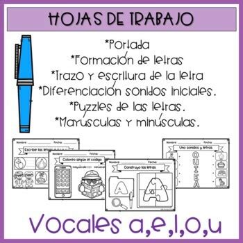 Vocales Hojas De Trabajo Vowels Worksheets In Spanish By Ms Herraiz