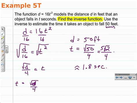 Findng Inverses of Formulas and Compositions of Inverse Functions - YouTube