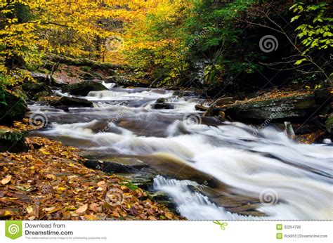 Cascade Deep In The Autumn Forest Stock Photo Image Of Forest Fall