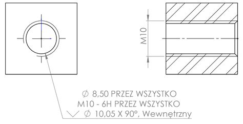 Rysunek Obraz Gwint Rysunek Techniczny Wymiarowanie