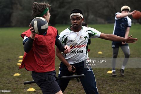 Members Of Oxford University Quidditch Team Take Part In A Training