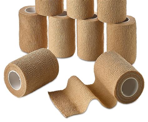 Medca Self Adherent Cohesive Wrap Bandages 3 Inches X 5 Yards 6 Count
