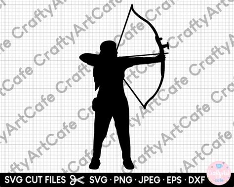 Archery Archer Silhouette Svg Archery Archer Silhouette Png Etsy