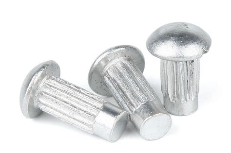 Aluminum Alloy Pan Head Rivets Knurled Rivet For Name Plate Iso Approved