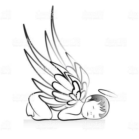 Baby Angel Wings Vector At Collection Of Baby Angel