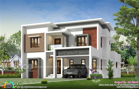4 Bhk Modern Box Type Flat Roof Home In 2020 Kerala House Design