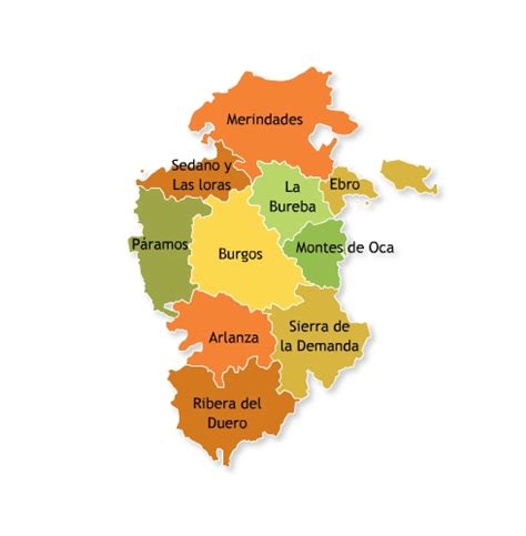 Mapa De Comarcas De La Provincia Burgos